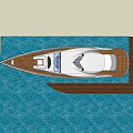 Luxury White Yacht With Blue Windows Docked At Marina By Water