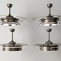 Modern Air Conditioner Fan With Ceiling Mounted Design And Metallic Finish