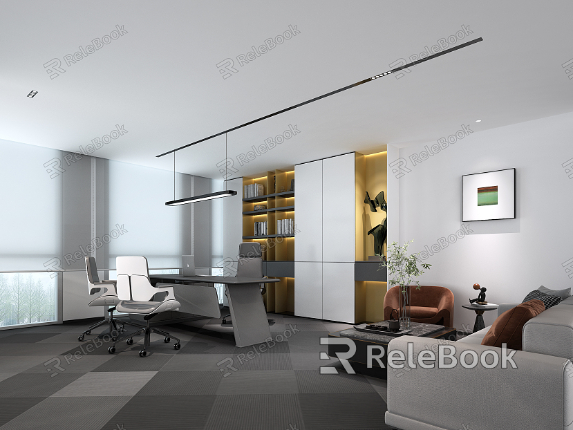 Modern Office General Manager Room model