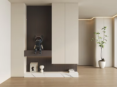 Modern Entrance Shoe Cabinet 3d model