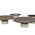 Ana Roque Modern Round Coffee Table Side Table Combination Coffee Table Side Table Mother Coffee Table Combination Coffee Table 3d model