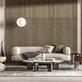 Modern sofa coffee table combination 3d model