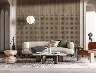 Modern sofa coffee table combination 3d model