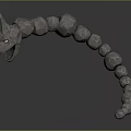 stone snake cobra venomous snake python reptile cold-blooded animal reptile 3d model