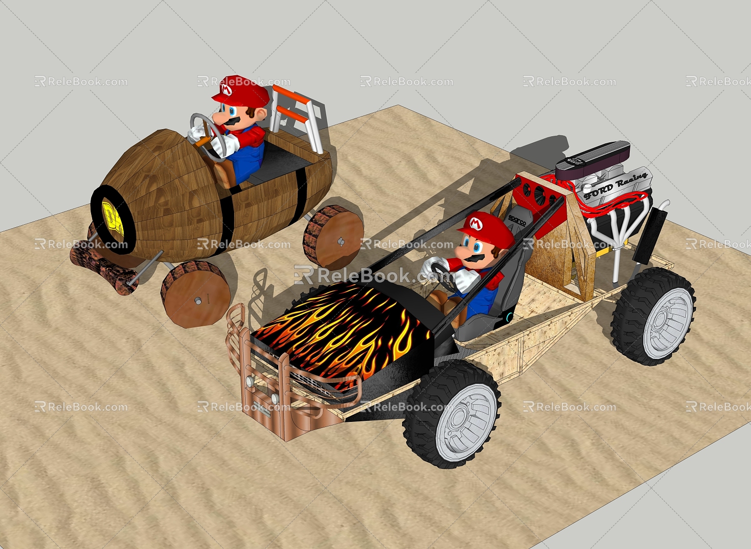 Kids Toy Kart Mario 3d model