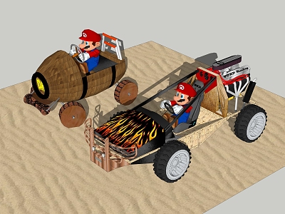 Kids Toy Kart Mario 3d model