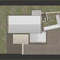 Classical Building Model Featuring Stone Structure Tiled Roof Columned Portico Steps And Paved Ground