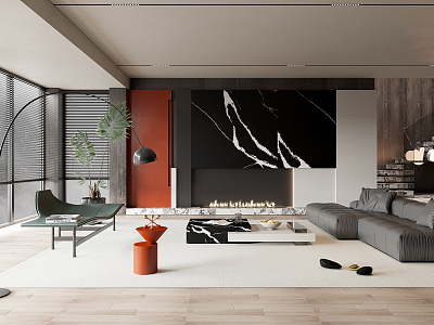 modern living room model