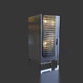 Stainless Steel Commercial Kitchen Food Dehydrator With Vertical Design Multiple Shelves Glass Door And Wheels