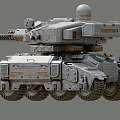 Combat Vehicle Armored Vehicle Cannon 3d model