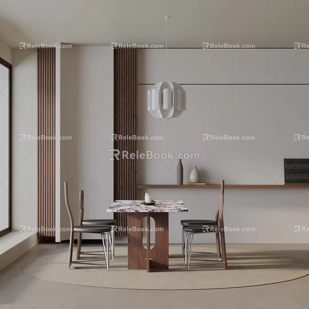 Modern table combination 3d model