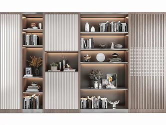 Modern Bookcase Simple Bookcase 3d model