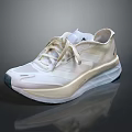 White Modern Lifestyle Sneakers With Breathable Mesh Upper And Lightweight Sole