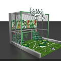 Carlsberg Themed Display Area With Limited Edition Products And Football Field Elements