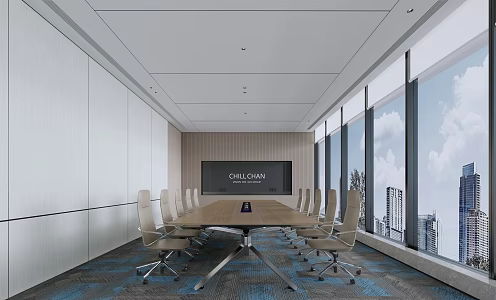 Modern Meeting Room Meeting Table and Chair 3d model