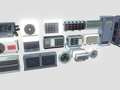 Air Conditioner Fans Different Types And Modern Designs For Home Cooling Solutions 3d model