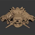 Golden Mechanical Model With Intricate Sci Fi Structure And Reflective Surface 3d model