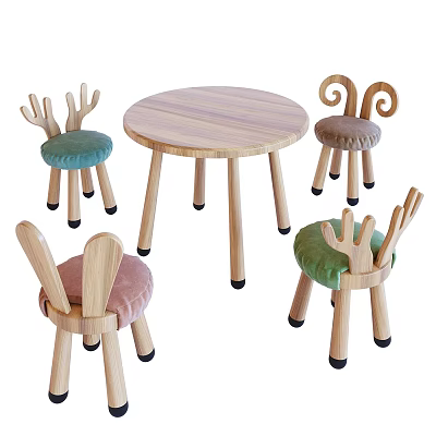 Children's tables and chairs 3d model