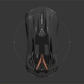 Futuristic Gray Concept Sports Car With Sleek Aerodynamic Body And Red Taillights