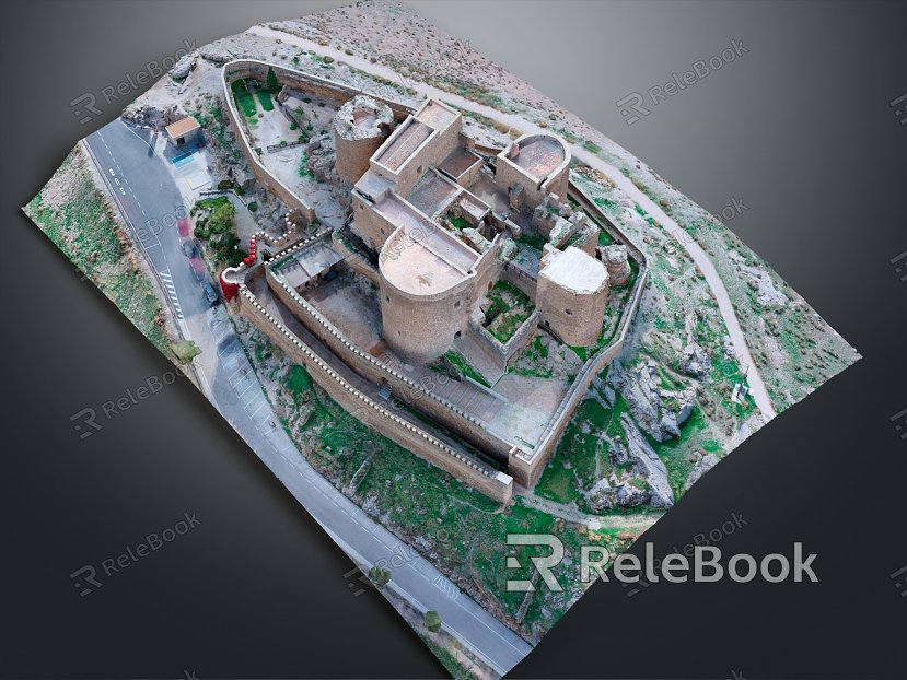 Modern Castle Fortress Ancient Castle City Pool model