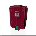 Red EVERREADY Emergency Case With Cross Logo Green Accents And Strap Design