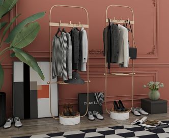 Light Luxury Clothes Hanger Clothing 3d model