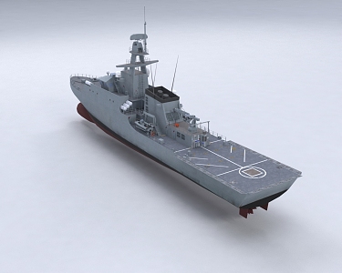 modern warship destroyer cruiser 3d model