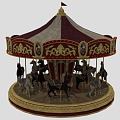 Carousel Playground Trojan 3d model