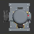 Industrial Mechanical Equipment With Gear Motor Base Control Panel And Metallic Casing 3d model