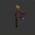 Artistic Wooden Stone Decorative Sculpture With Branch Leaf And Acorn Ornament