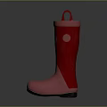 Stylish Black Gray And Red Rain Boots Trendy Footwear On