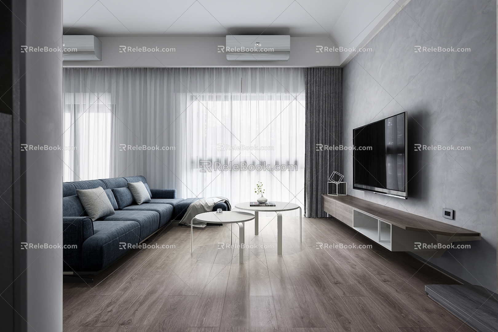 Modern Living Room Simple Living Room 3d model