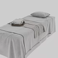 High Quality Medical Bed with Clean Sheets Pillow Towels and Tray