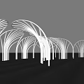 Modern Arched Pergola Design With Row Of Curved Structures
