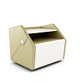 Modern Beige Double Bed With Curved Headboard Pillows Nightstand Chair And Bench