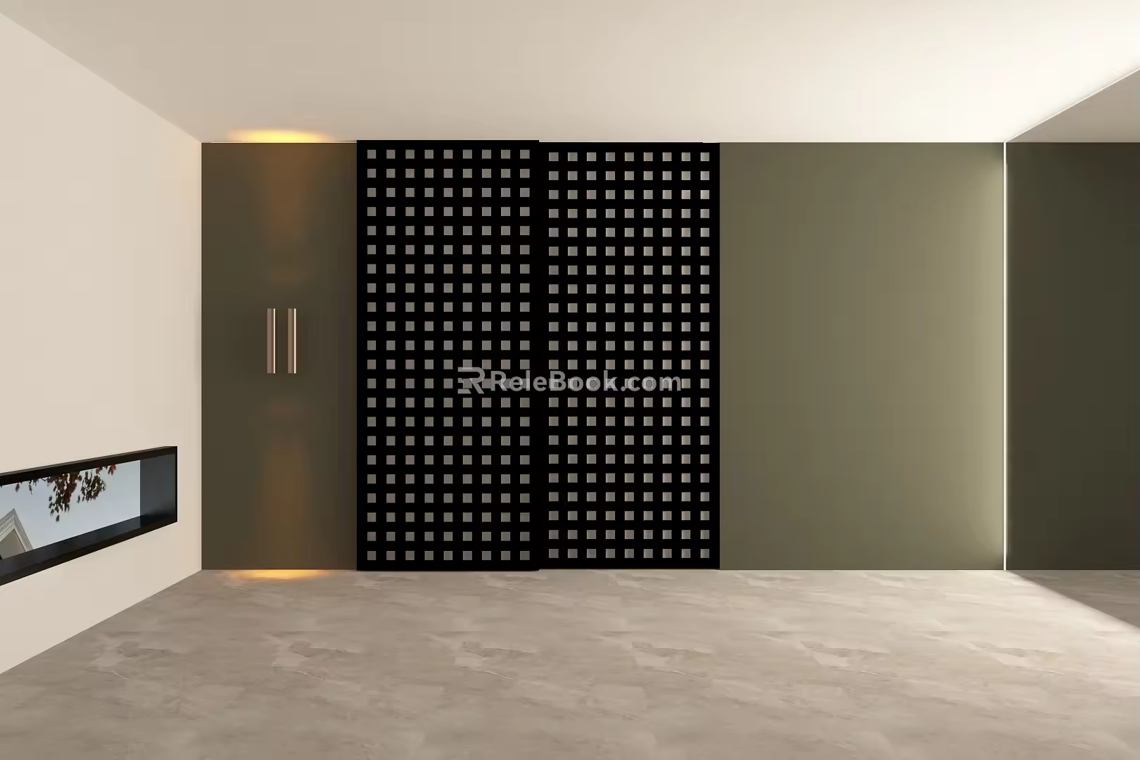 sliding door simple sliding door minimalist sliding door 3d model