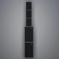 Black Modern Speaker Systems Featuring Tower Design And Multiple Units 3d model