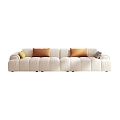 Modern Living Room Sofa Multi-person Sofa Caterpillar Sofa Cream Wind Sofa Clouds Sofa 3d model