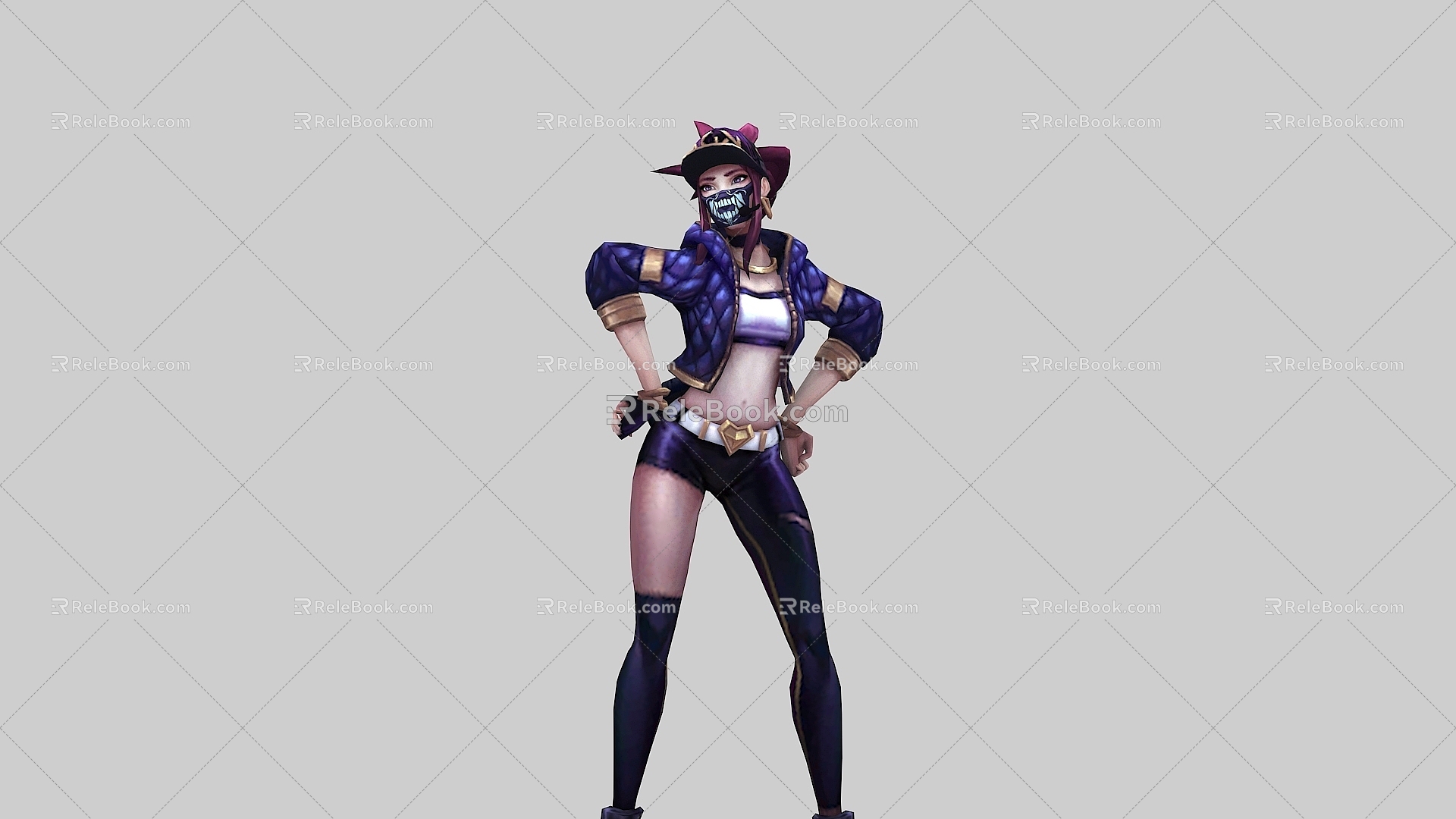 Realistic women Akali with dancing animation 3d model