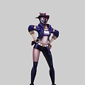 Realistic women Akali with dancing animation 3d model