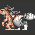 Modern Game Characters Dragon Tiger Salamander Cartoon Characters 3d model