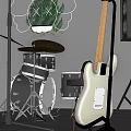Bar Musical Instrument Drum Combination 3d model