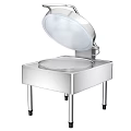 Stainless Steel Kitchen Appliance with Transparent Lid and Base Stand for Commercial Cooking