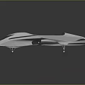 Futuristic White Spacecraft Prototype with Streamlined Aerodynamic Design for Space Exploration
