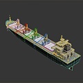 Bulk carrier large cargo ship cargo ship small cargo ship 3d model