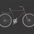 Vintage Bicycle With Brown Frame White Handlebars Rear Rack And White Rims