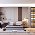 Light Luxury Master Bedroom 3d model