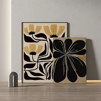 Simple abstract decorative painting 3d model