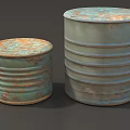 Can Small Can Bucket Rusty Bucket Rusty Tin Can Broken Bucket Broken Oil Bucket Iron Bucket Aluminum Can Low Mold Can Simple Mold Low Face Count Can Game Can 3d model