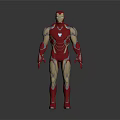 Iron Man Action Figure in Red and Gold Armor Standing Pose Collectible Model